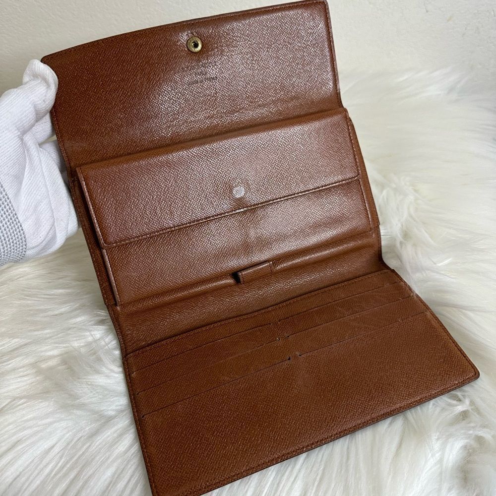 💯Authentic Louis Vuitton Monogram Trifold Long Wallet🍀 - Picture 9 of 14
